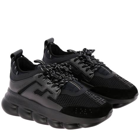 versace black shoes mens